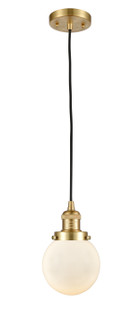 Franklin Restoration One Light Mini Pendant in Satin Gold (405|201C-SG-G201-6)