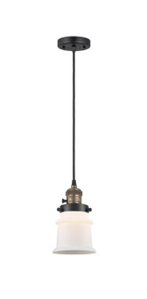 Franklin Restoration One Light Mini Pendant in Black Antique Brass (405|201CSW-BAB-G181S)