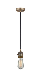 Franklin Restoration One Light Mini Pendant in Brushed Brass (405|201CSW-BB)