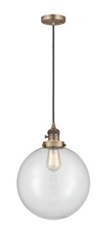 Franklin Restoration One Light Mini Pendant in Brushed Brass (405|201CSW-BB-G202-12)