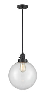 Franklin Restoration One Light Mini Pendant in Matte Black (405|201CSW-BK-G202-10)