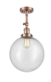 Franklin Restoration One Light Semi-Flush Mount in Antique Copper (405|201F-AC-G204-12)