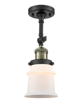 Franklin Restoration One Light Semi-Flush Mount in Black Antique Brass (405|201F-BAB-G181S)