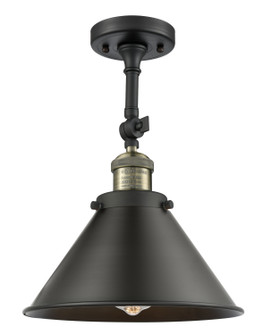 Franklin Restoration One Light Semi-Flush Mount in Black Antique Brass (405|201F-BAB-M10-BK)