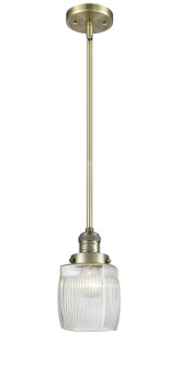 Franklin Restoration LED Mini Pendant in Antique Brass (405|201S-AB-G302-LED)
