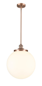 Franklin Restoration LED Pendant in Antique Copper (405|201S-AC-G201-14-LED)