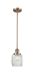 Franklin Restoration LED Mini Pendant in Antique Copper (405|201S-AC-G302-LED)