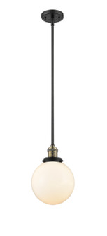 Franklin Restoration One Light Mini Pendant in Black Antique Brass (405|201S-BAB-G201-8)