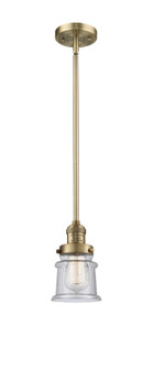 Franklin Restoration One Light Mini Pendant in Brushed Brass (405|201S-BB-G184S)
