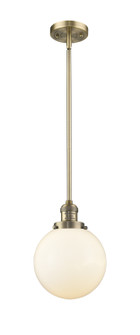 Franklin Restoration One Light Mini Pendant in Brushed Brass (405|201S-BB-G201-8)