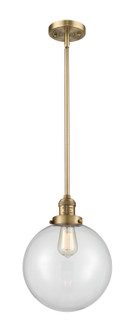 Franklin Restoration One Light Mini Pendant in Brushed Brass (405|201S-BB-G202-10)