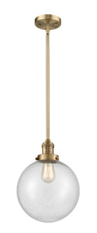 Franklin Restoration One Light Mini Pendant in Brushed Brass (405|201S-BB-G204-10)