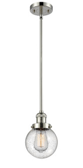 Franklin Restoration One Light Mini Pendant in Polished Nickel (405|201S-PN-G204-6)