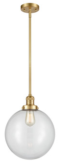 Franklin Restoration One Light Mini Pendant in Satin Gold (405|201S-SG-G202-12)