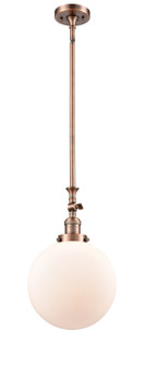 Franklin Restoration One Light Mini Pendant in Antique Copper (405|206-AC-G201-10)