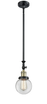 Franklin Restoration LED Mini Pendant in Black Antique Brass (405|206-BAB-G202-6-LED)