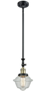 Franklin Restoration One Light Mini Pendant in Black Antique Brass (405|206-BAB-G532)