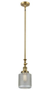 Franklin Restoration One Light Mini Pendant in Brushed Brass (405|206-BB-G262)