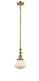 Franklin Restoration One Light Mini Pendant in Brushed Brass (405|206-BB-G321)