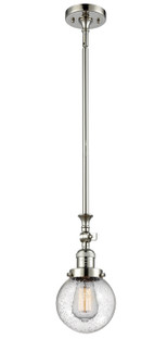 Franklin Restoration LED Mini Pendant in Polished Nickel (405|206-PN-G204-6-LED)