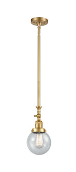Franklin Restoration LED Mini Pendant in Satin Gold (405|206-SG-G204-6-LED)