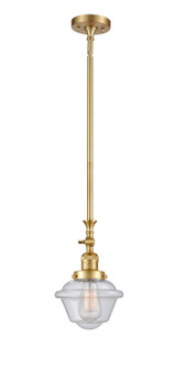 Franklin Restoration One Light Mini Pendant in Satin Gold (405|206-SG-G534)