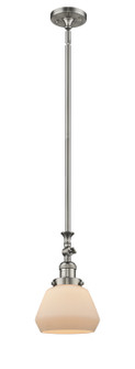 Franklin Restoration One Light Mini Pendant in Brushed Satin Nickel (405|206-SN-G171)