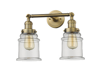 Franklin Restoration Two Light Bath Vanity in Brushed Brass (405|208-BB-G182)