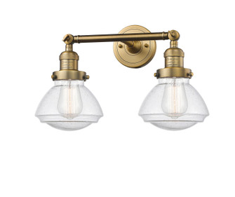 Franklin Restoration Two Light Bath Vanity in Brushed Brass (405|208-BB-G324)