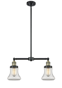 Franklin Restoration Two Light Island Pendant in Black Antique Brass (405|209-BAB-G192)