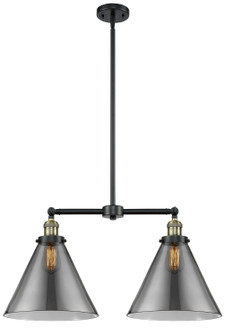 Franklin Restoration Two Light Island Pendant in Black Antique Brass (405|209-BAB-G43-L)