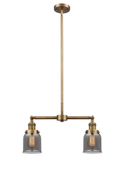 Franklin Restoration Two Light Island Pendant in Brushed Brass (405|209-BB-G53)