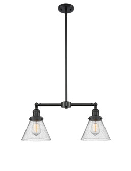 Franklin Restoration LED Island Pendant in Matte Black (405|209-BK-G44-LED)