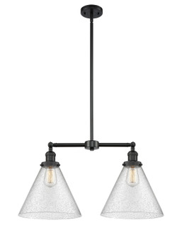 Franklin Restoration LED Island Pendant in Matte Black (405|209-BK-G44-L-LED)