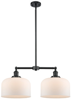 Franklin Restoration Two Light Island Pendant in Oil Rubbed Bronze (405|209-OB-G71-L)