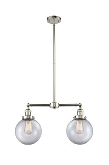 Franklin Restoration LED Island Pendant in Polished Nickel (405|209-PN-G202-8-LED)