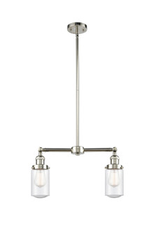 Franklin Restoration Two Light Island Pendant in Polished Nickel (405|209-PN-G314)