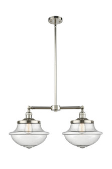 Franklin Restoration Two Light Island Pendant in Polished Nickel (405|209-PN-G544)