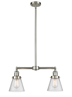 Franklin Restoration Two Light Island Pendant in Brushed Satin Nickel (405|209-SN-G64)