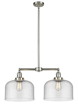 Franklin Restoration Two Light Island Pendant in Brushed Satin Nickel (405|209-SN-G74-L)