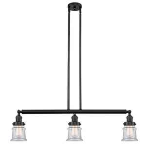 Franklin Restoration LED Island Pendant in Matte Black (405|213-BK-G182S-LED)