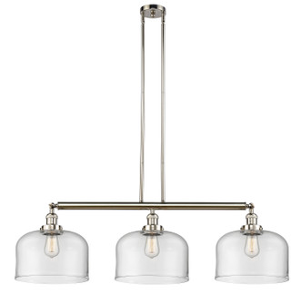 Franklin Restoration Three Light Island Pendant in Polished Nickel (405|213-PN-G72-L)