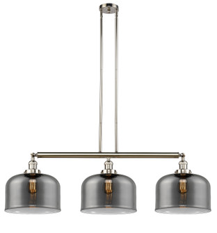 Franklin Restoration Three Light Island Pendant in Polished Nickel (405|213-PN-G73-L)