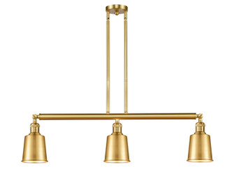 Franklin Restoration Three Light Island Pendant in Satin Gold (405|213-SG-M9-SG)