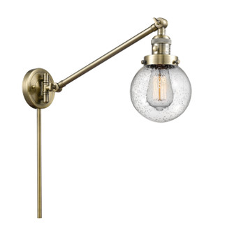 Franklin Restoration One Light Swing Arm Lamp in Antique Brass (405|237-AB-G204-6)