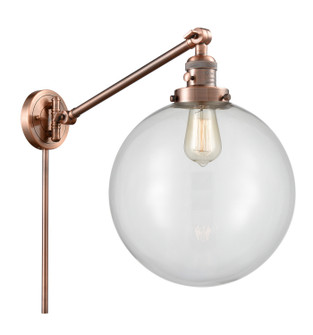Franklin Restoration One Light Swing Arm Lamp in Antique Copper (405|237-AC-G202-12)