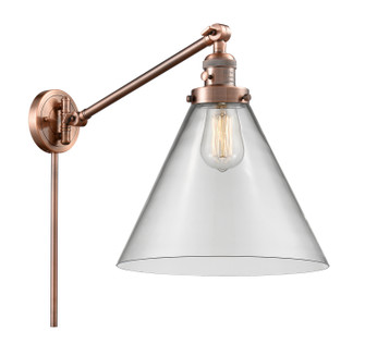 Franklin Restoration One Light Swing Arm Lamp in Antique Copper (405|237-AC-G42-L)