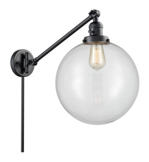 Franklin Restoration LED Swing Arm Lamp in Matte Black (405|237-BK-G202-12-LED)