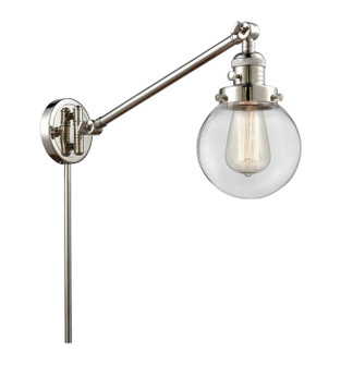Franklin Restoration One Light Swing Arm Lamp in Polished Nickel (405|237-PN-G202-6)