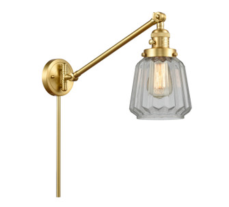 Franklin Restoration One Light Swing Arm Lamp in Satin Gold (405|237-SG-G142)